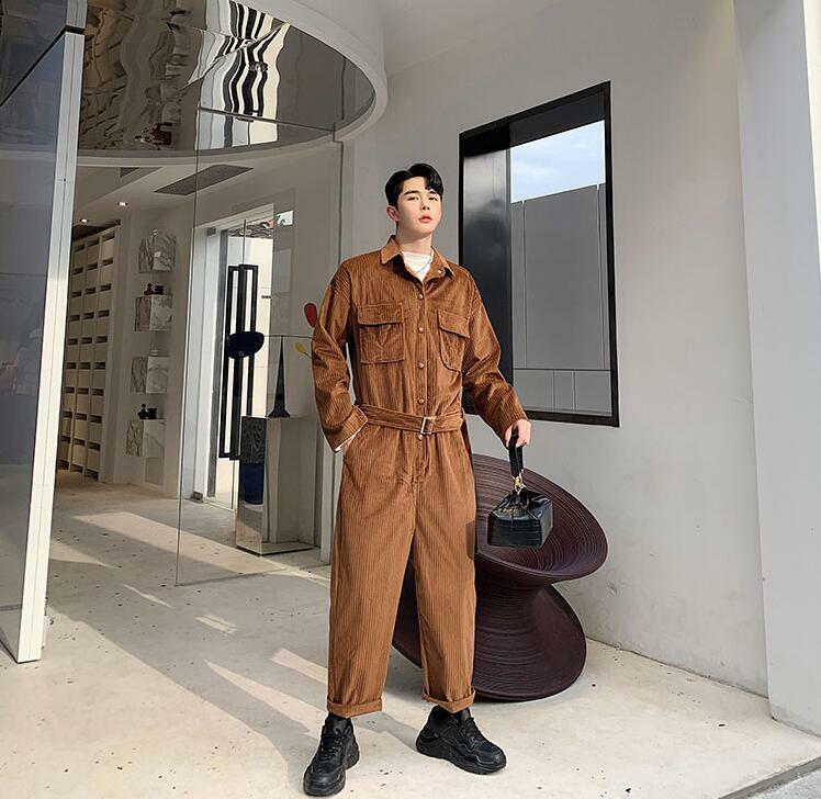 mens black corduroy overalls